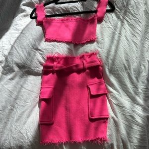 Pink 2 piece boutique outfit